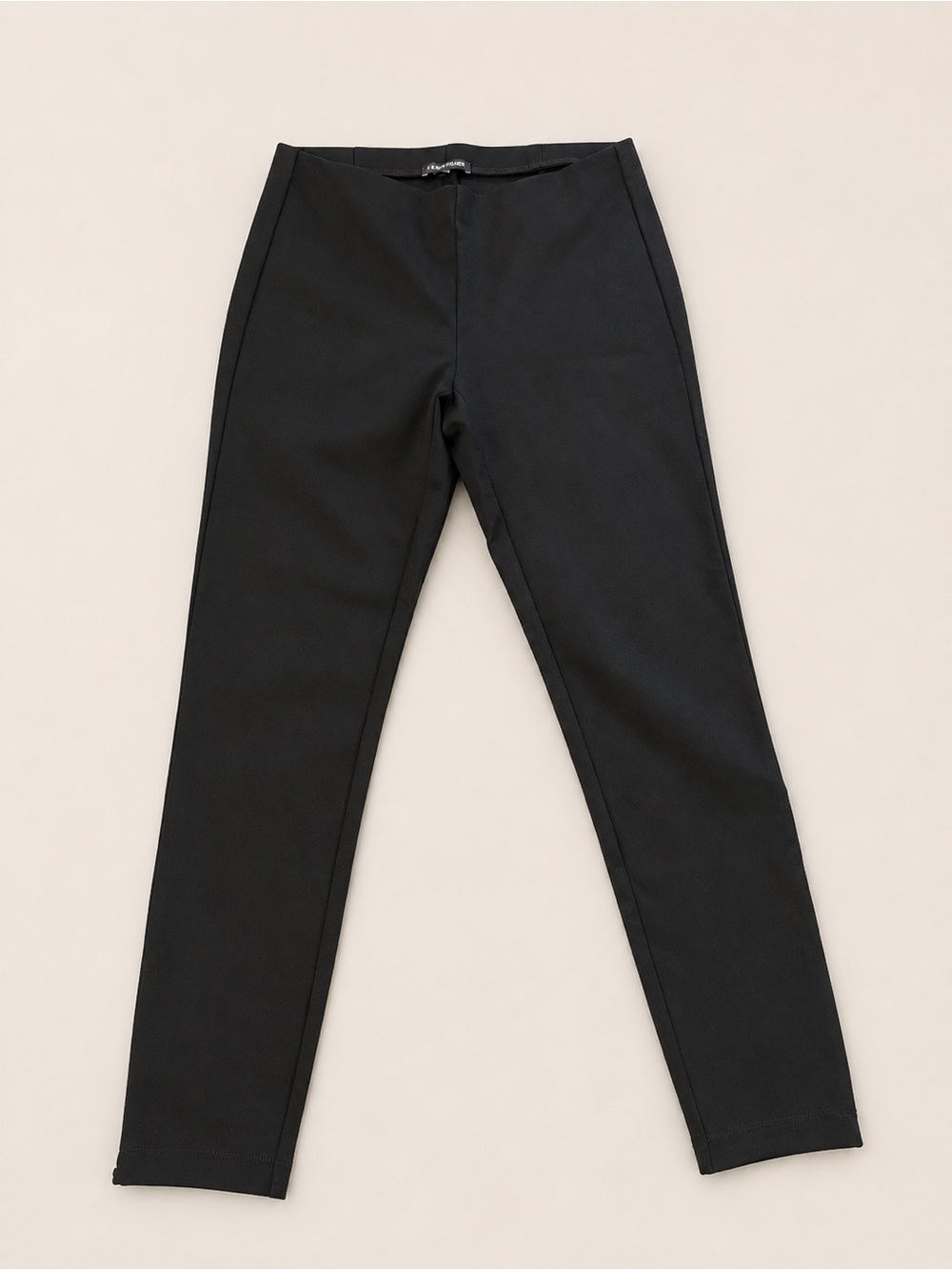 Eileen Fisher Black Stretch Ankle Zip Leggings Pants XS Knit Pull-On Career